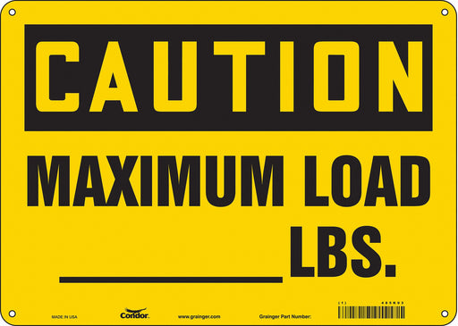 J8614 Safety Sign 10 in x 14 in Polyethylene