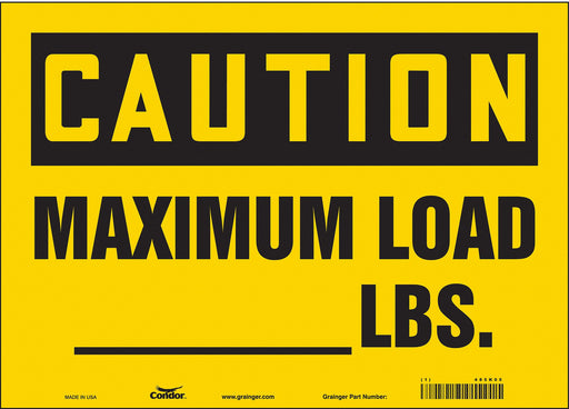 J8614 Safety Sign 10 in x 14 in Vinyl