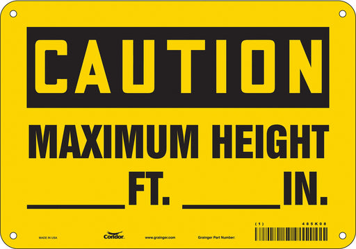 Safety Sign 7 in x 10 in Polyethylene