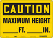 Safety Sign 10 inx14 in Polyethylene
