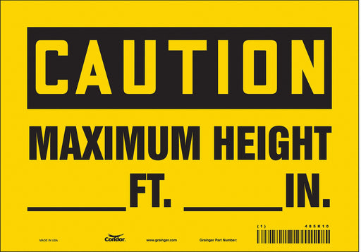 Safety Sign 7 inx10 in Vinyl