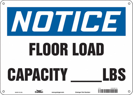 Safety Sign 10 in x 14 in Aluminum