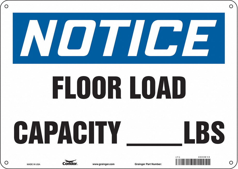 Safety Sign 10 in x 14 in Aluminum