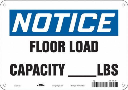 Safety Sign 7 inx10 in Polyethylene