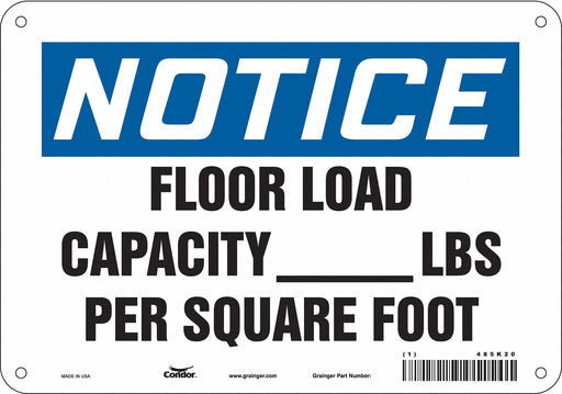 Safety Sign 7 inx10 in Polyethylene