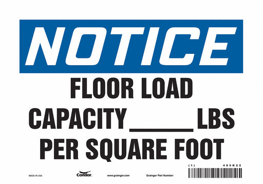 Safety Sign 7 in x 10 in Vinyl