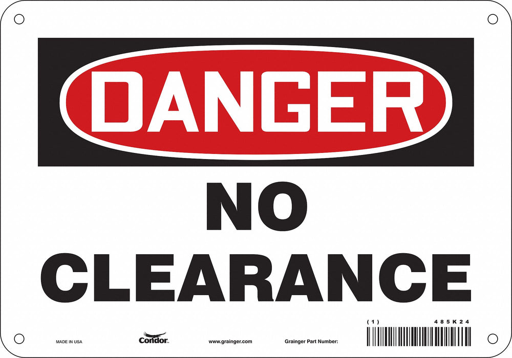 Safety Sign 7 in x 10 in Aluminum