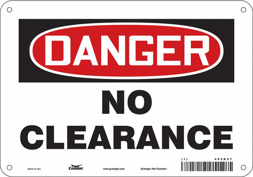Safety Sign 7 in x 10 in Polyethylene