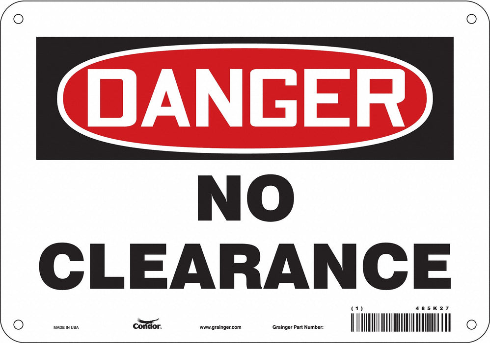 Safety Sign 7 in x 10 in Polyethylene