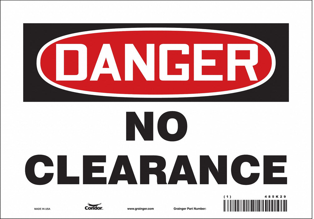 Safety Sign 7 in x 10 in Vinyl