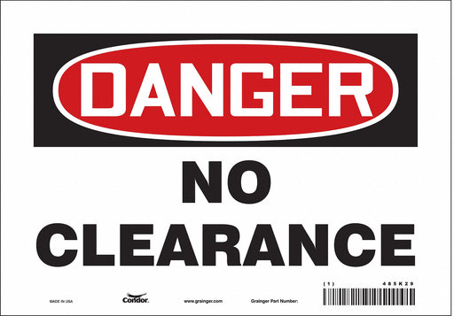 Safety Sign 7 in x 10 in Vinyl