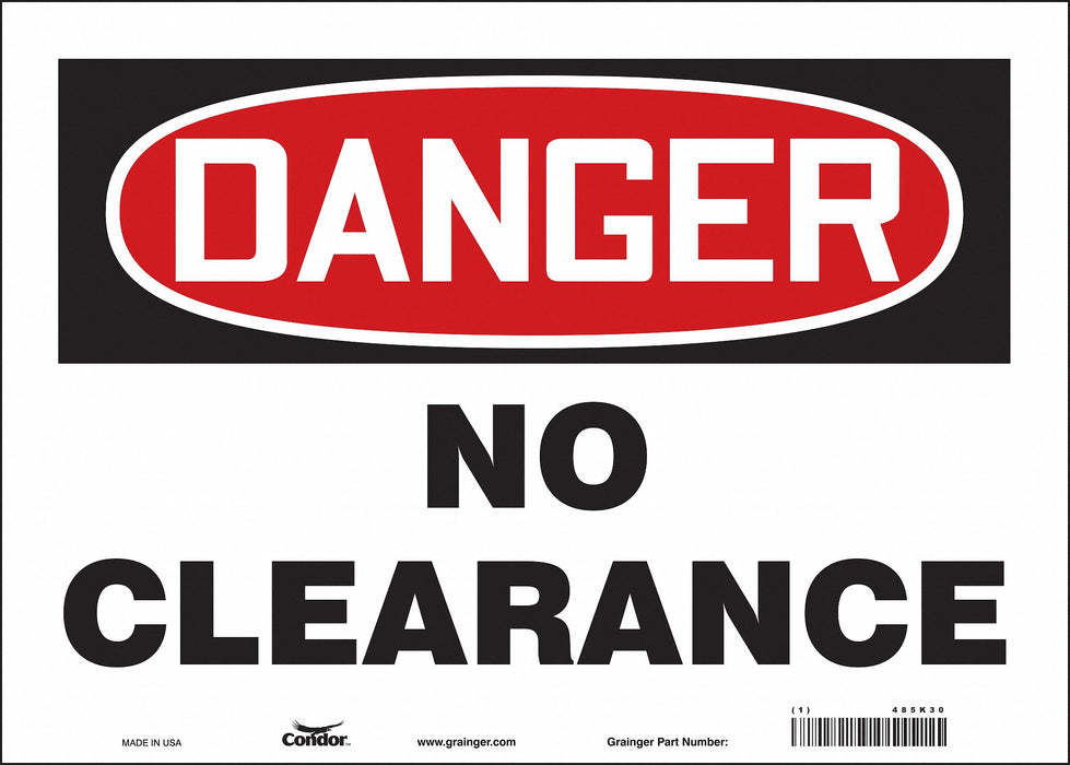 Safety Sign 10 in x 14 in Vinyl