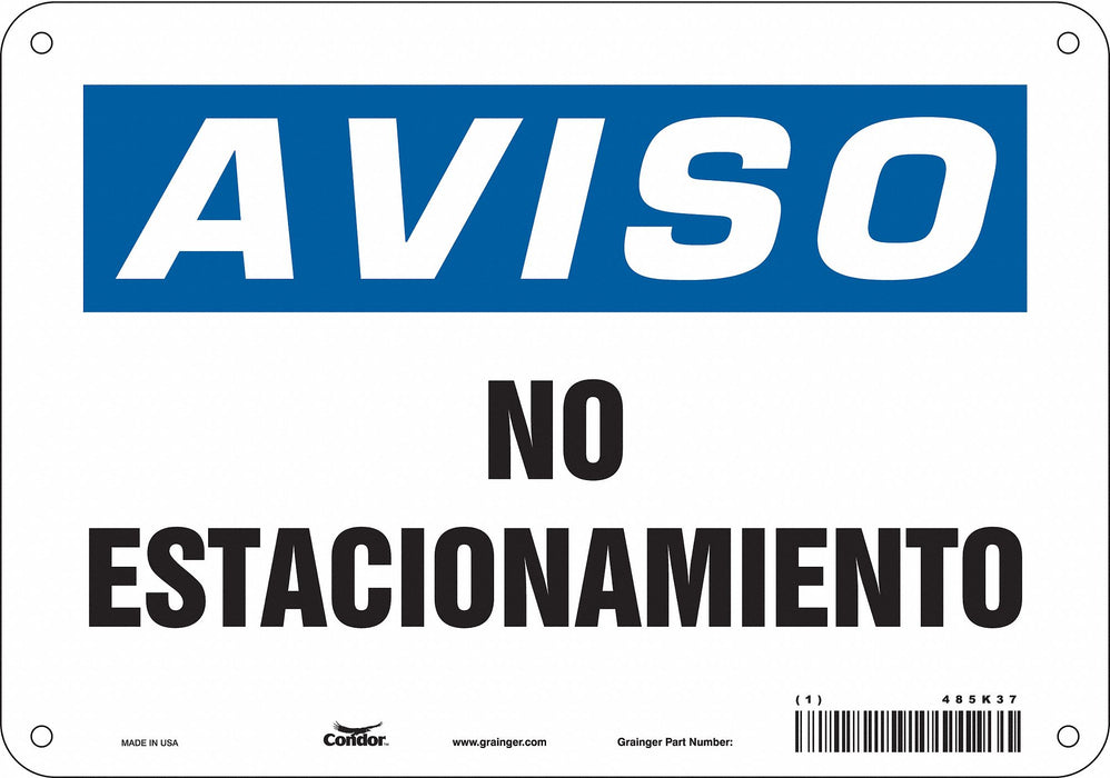 No Parking Sign 7 x 10 