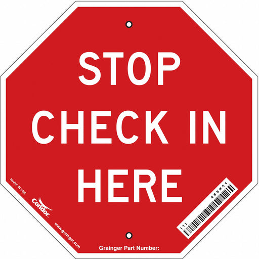 Safety Sign 11 inx11 in Polyethylene