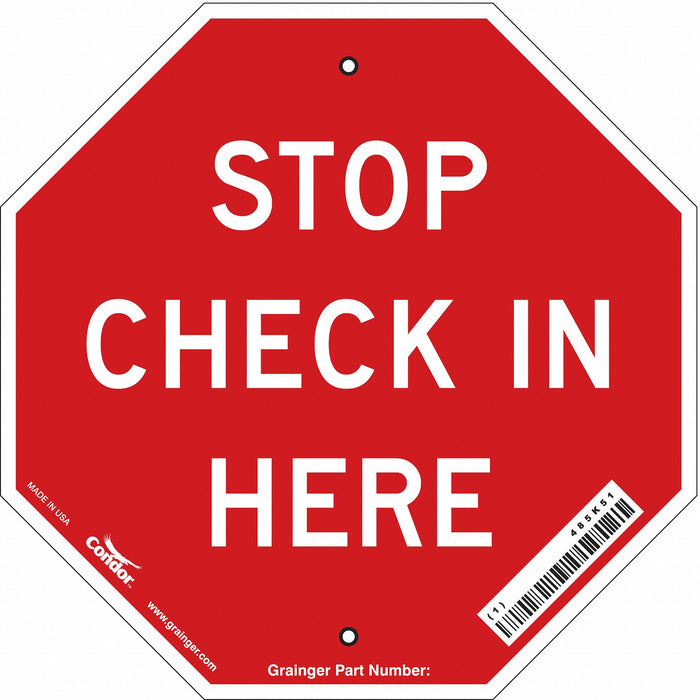Safety Sign 11 inx11 in Polyethylene
