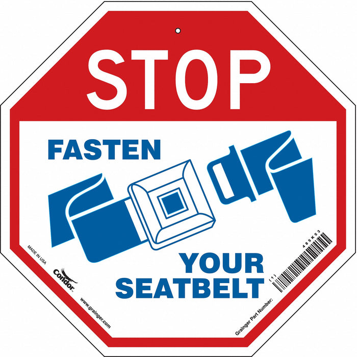 Safety Sign 18 inx18 in Aluminum