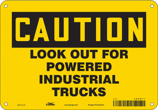 Safety Sign 7 inx10 in Polyethylene