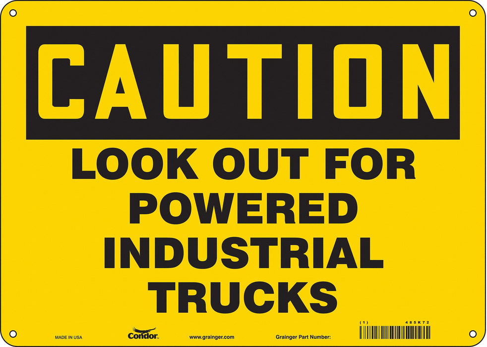 Safety Sign 10 in x 14 in Polyethylene