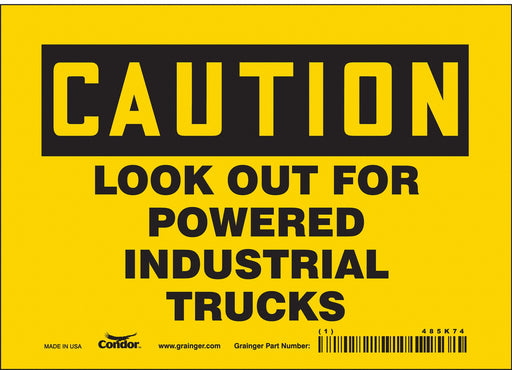 Safety Sign 5 in x 7 in Vinyl