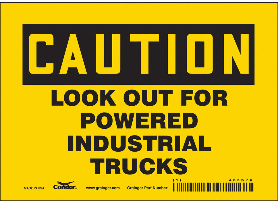 Safety Sign 5 in x 7 in Vinyl