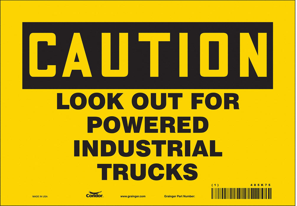 Safety Sign 7 in x 10 in Vinyl
