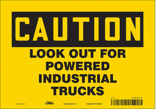 Safety Sign 7 in x 10 in Vinyl