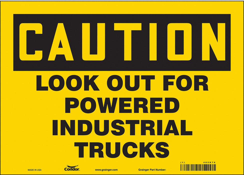 Safety Sign 10 in x 14 in Vinyl
