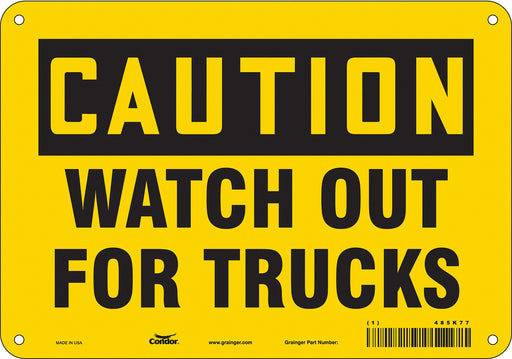 Safety Sign 7 in x 10 in Aluminum