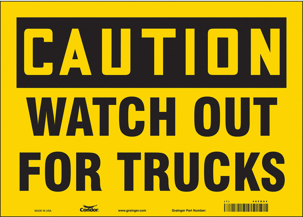 Safety Sign 10 in x 14 in Vinyl