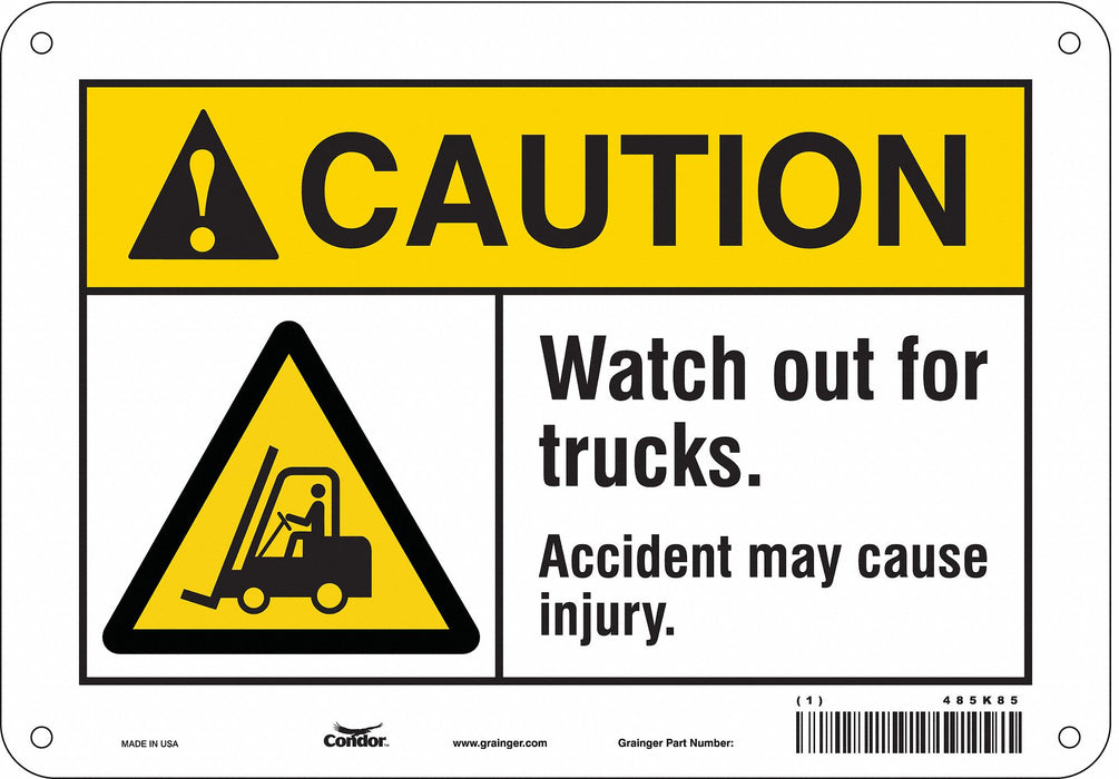 Safety Sign 7 in x 10 in Aluminum
