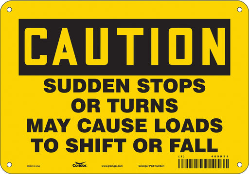 Safety Sign 7 in x 10 in Aluminum