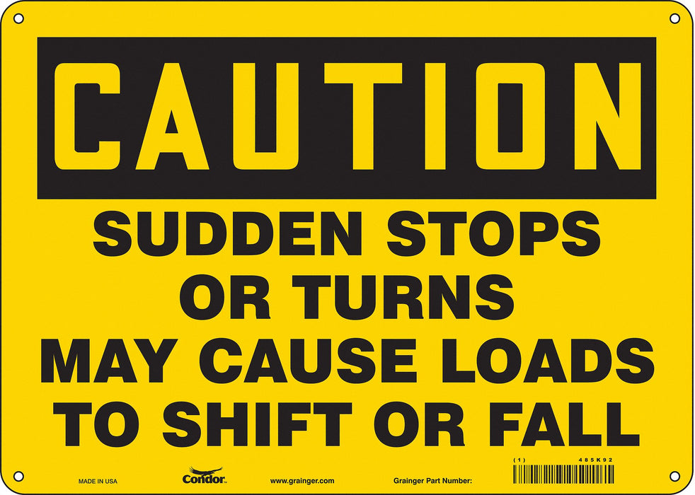 Safety Sign 10 inx14 in Aluminum