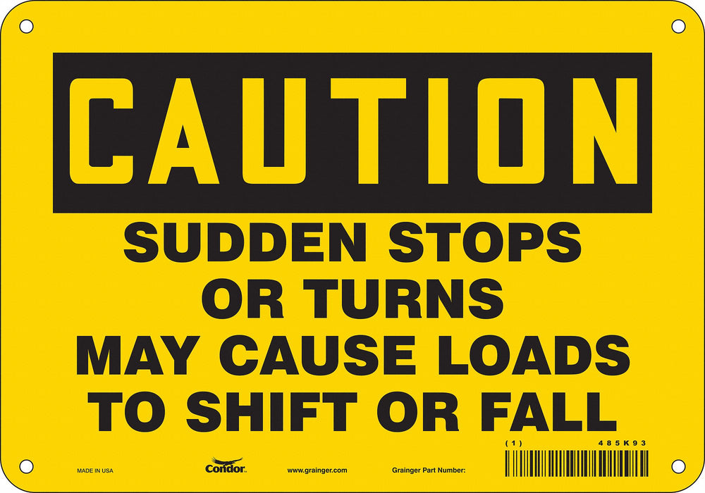 Safety Sign 7 inx10 in Polyethylene