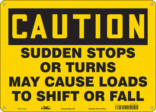 Safety Sign 10 inx14 in Polyethylene