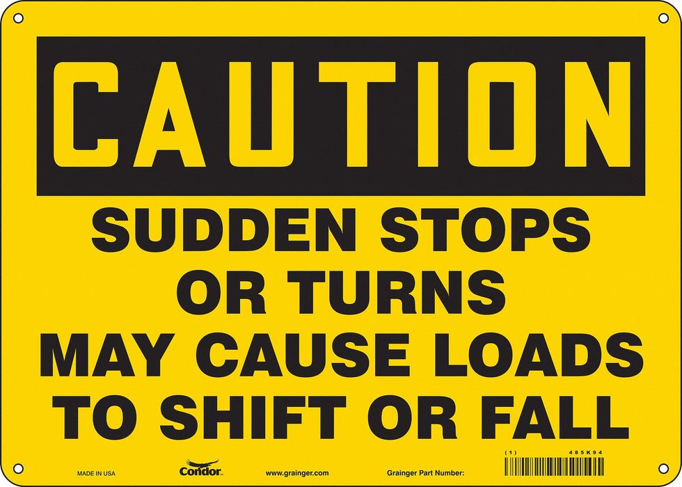Safety Sign 10 inx14 in Polyethylene