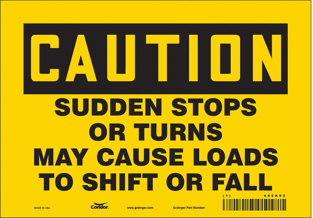 Safety Sign 7 inx10 in Vinyl