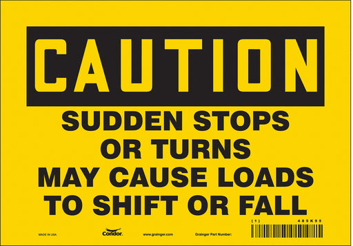 Safety Sign 7 inx10 in Vinyl