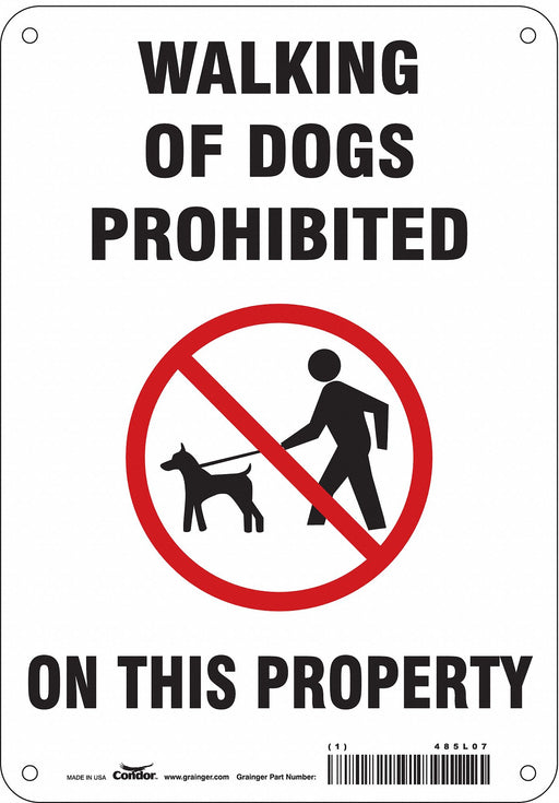 Safety Sign 10 in x 7 in Polyethylene