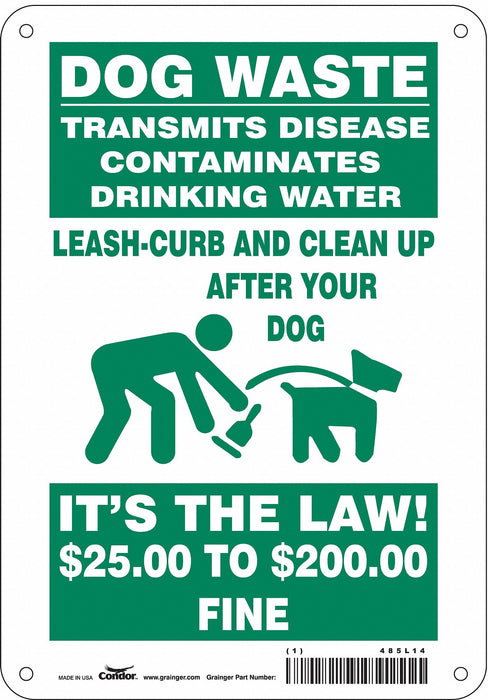 Safety Sign 10 in x 7 in Aluminum