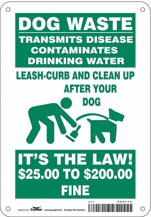 Safety Sign 10 in x 7 in Aluminum