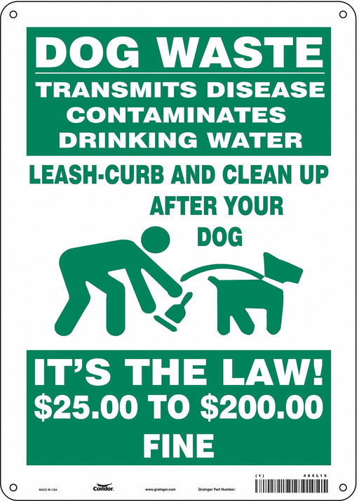 Safety Sign 14 in x 10 in Aluminum