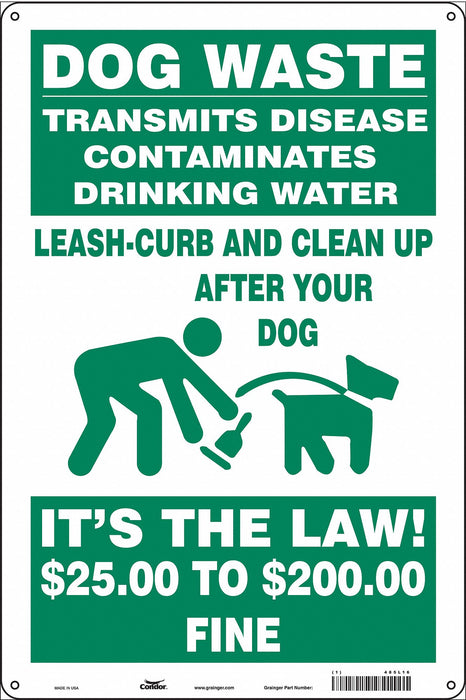 Safety Sign 18 in x 12 in Aluminum