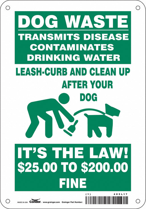 Safety Sign 10 in x 7 in Polyethylene