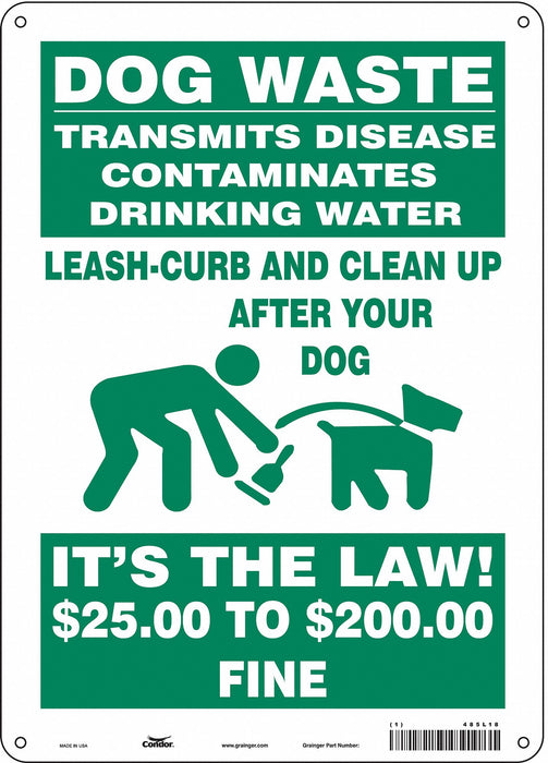 Safety Sign 14 in x 10 in Polyethylene