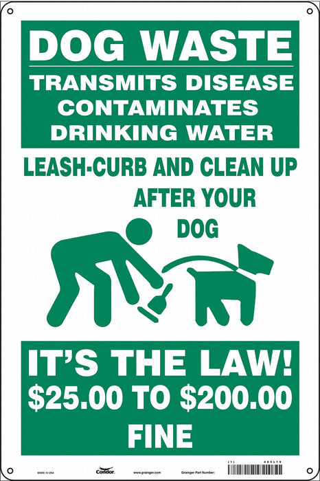 Safety Sign 18 in x 12 in Polyethylene