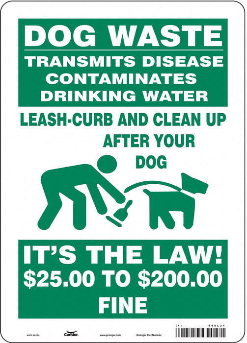 Safety Sign 14 in x 10 in Vinyl