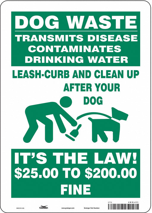 Safety Sign 14 in x 10 in Vinyl