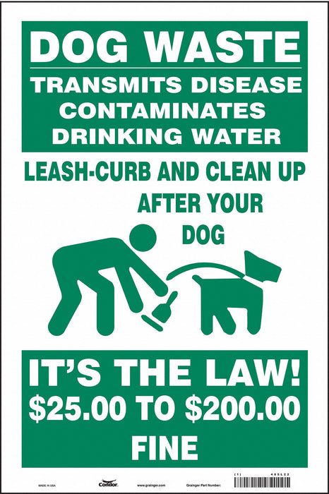Safety Sign 18 in x 12 in Vinyl