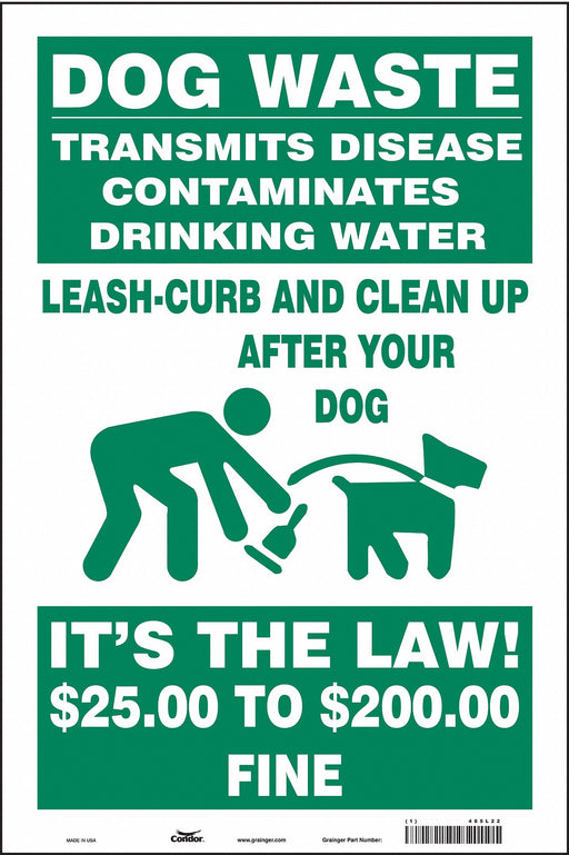 Safety Sign 18 in x 12 in Vinyl