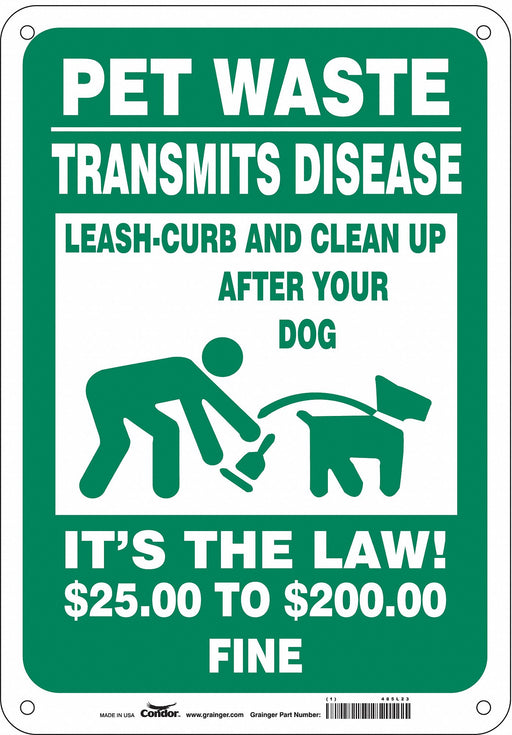 Safety Sign 10 in x 7 in Aluminum